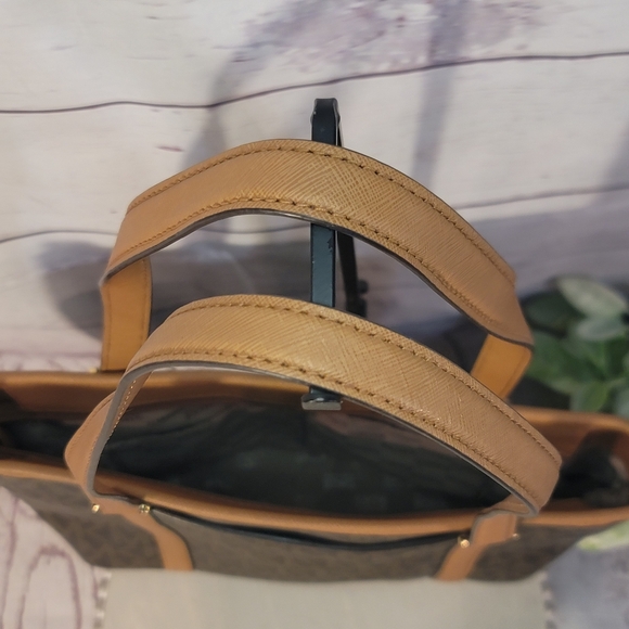 Michael Kors Sady Brown Top Zip Tote Bag - Picture 12 of 14